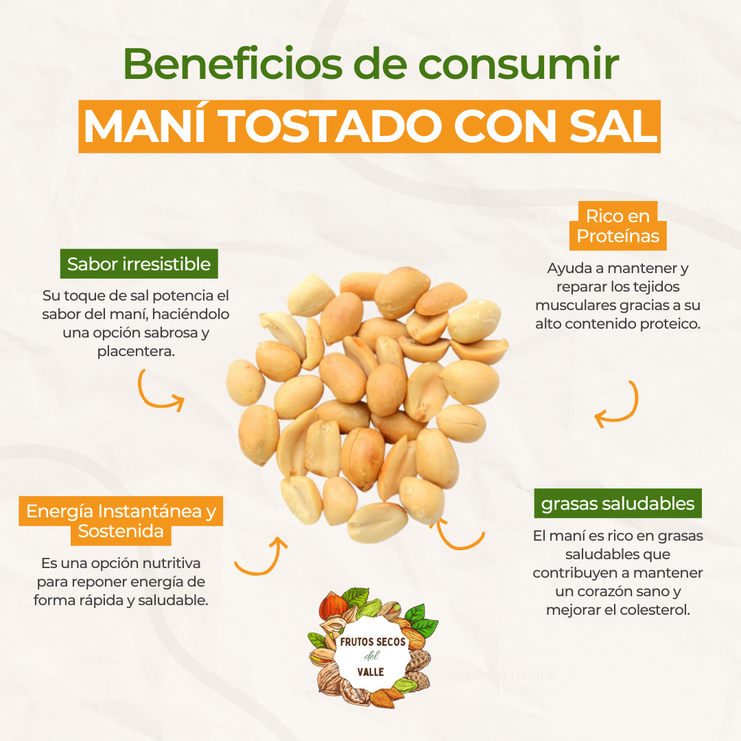 Maní Tostado Salado y Sin Sal - Imagen 3
