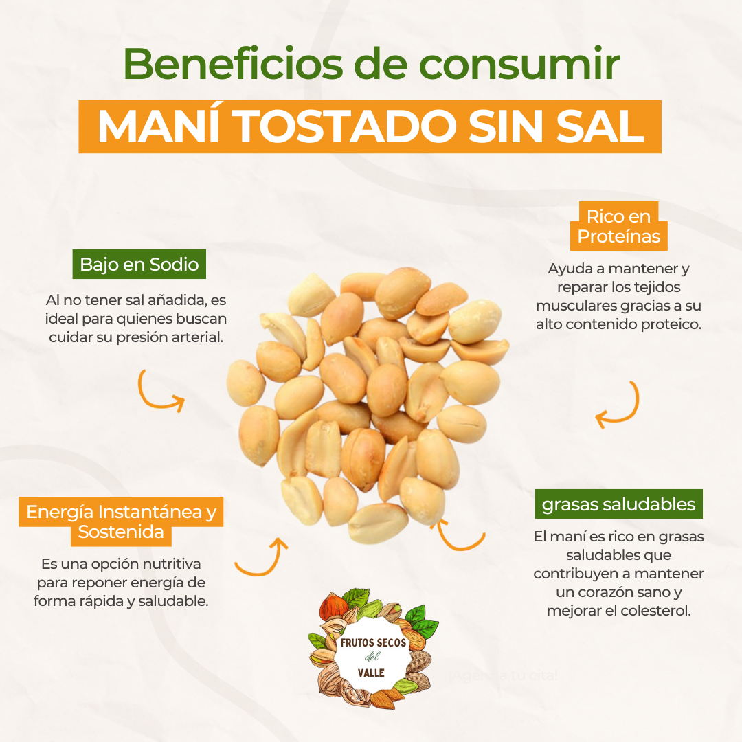 Maní Tostado Salado y Sin Sal - Imagen 2